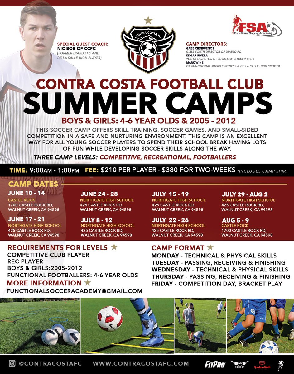 Official CCFC Summer Camp Flyer! #soccercamp