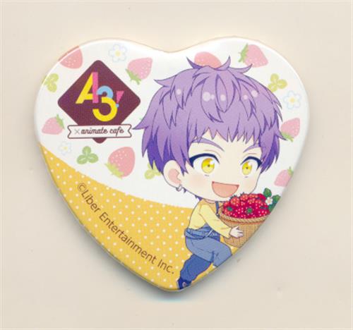 新品☆A3!☆夏組【斑鳩三角】アニカフェ☆等身☆ハート型缶バッジ 新品☆A3!☆夏組【斑鳩三角】アニカフェ☆等身☆ハート型缶バッジ