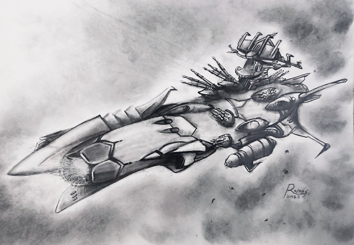 ライナス در توییتر 地球圏の防衛 彼らに課せられた使命は迫るガトランティスを少しでも食い止めること 砲艦アマテラスと共に出撃したランダルミーデ 名も無き艦隊の戦いが始まる 進撃 Yamato22 宇宙戦艦ヤマト22 ライナスのイラスト T Co