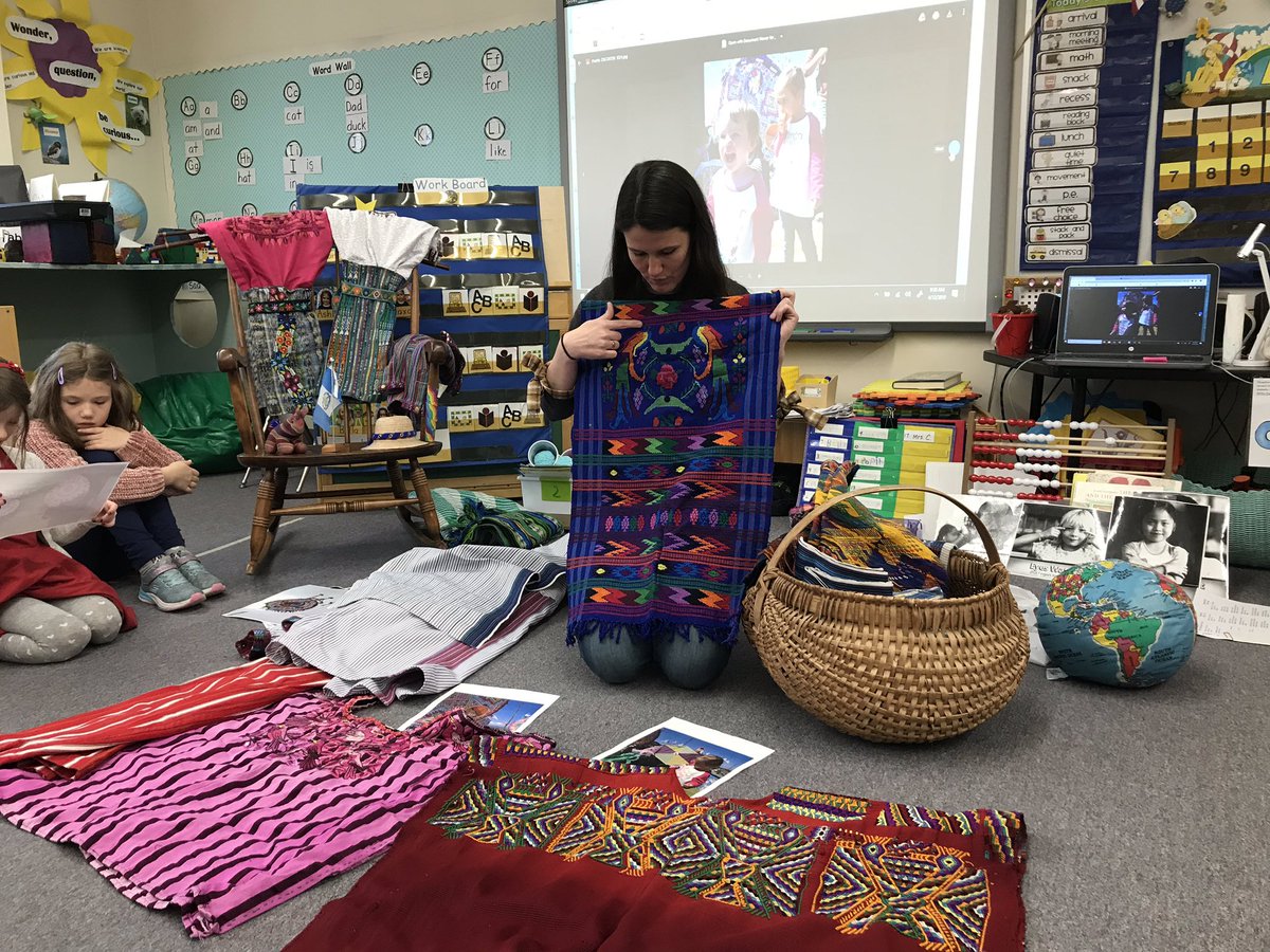 pes_christensen's tweet photo. PES students enjoyed multicultural art experiences for Art Day! One PES family lived in Guatemala for five years and shared clothing, textiles and pictures with us. Then we made kites inspired by the giant ones they make for Day of the Dead  celebrations. Thank you, Denise! https://t.co/AoMqL1OAAZ