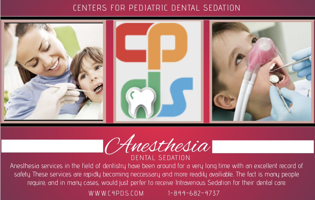 CSedation's tweet image. Anesthesia services in the field of dentistry is rapidly growing and becoming more preferred! 

Centers for Pediatric Dental #Sedation focuses solely on IV Sedation Dentistry for Pediatrics! 😁

Contact us today to see if your child qualifies for our services! 
#pediatricdentist