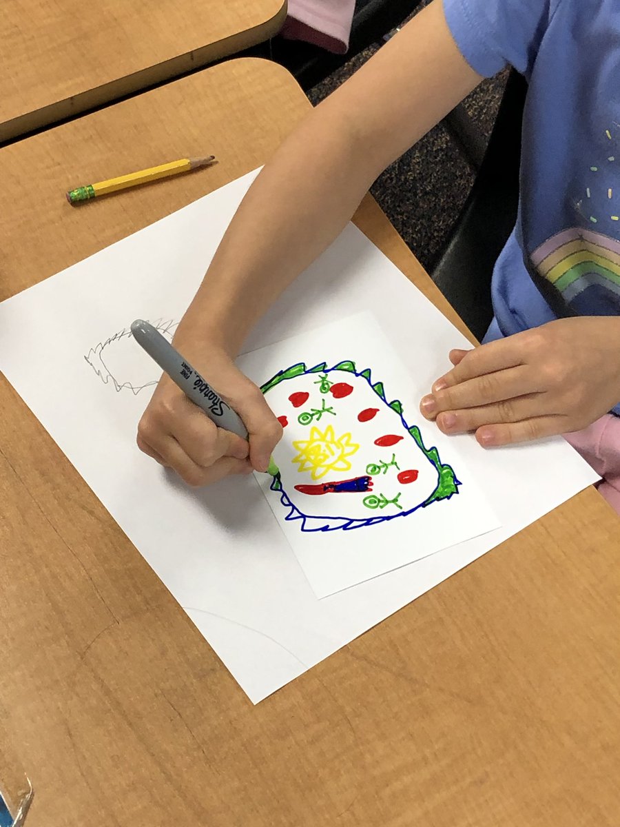 MsJRRISD's tweet photo. We learned about the math behind the first #BlackHoleImage and wondered about portals thanks to #Another by Christian Robertson. Check out our own portal and black hole π³ creations π§π½π¦π» #ESLOT #MsJs2nd https://t.co/cZIGg2x6E8