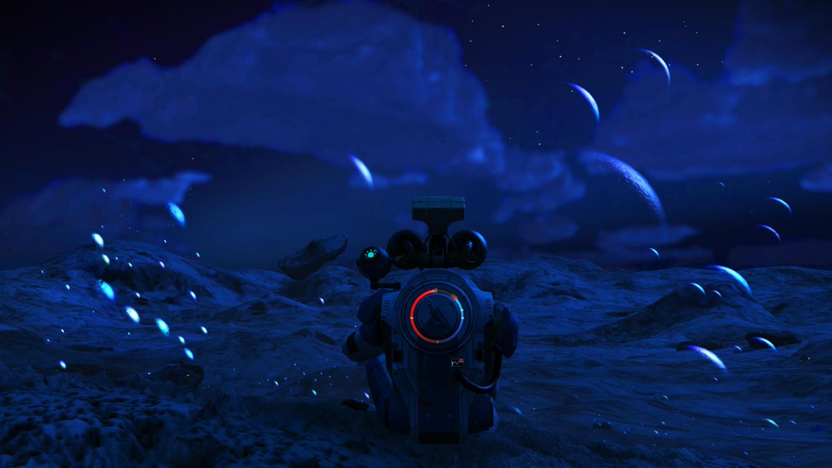 kryptonic83's tweet photo. @NMSGalacticHub @SpaceX @hellogames Enjoying the night sky view from a bubble planet my friend @Taxdu111 found. Good luck everybody! #HUBPIN https://t.co/TNJoX5kXsQ