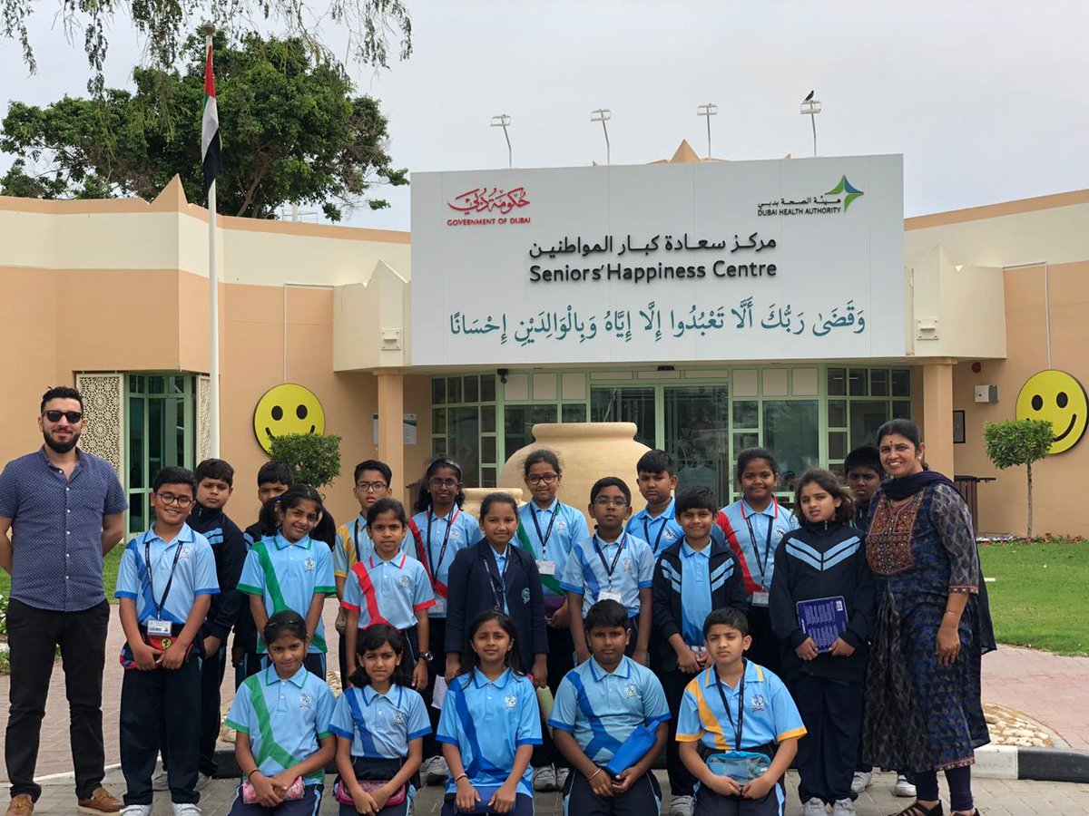 happinessjssps's tweet photo. Students of the upper primary bridge the generation gap while learning to be compassionate and caring to the elderly at The Senior’s Happiness Center. #TeachingCompassion #KindnessMatters #caringfortheaged @KHDA @UAE @Dubai @JSSPS #Happiness #compassion #elderly https://t.co/qQ8J9rQPEC