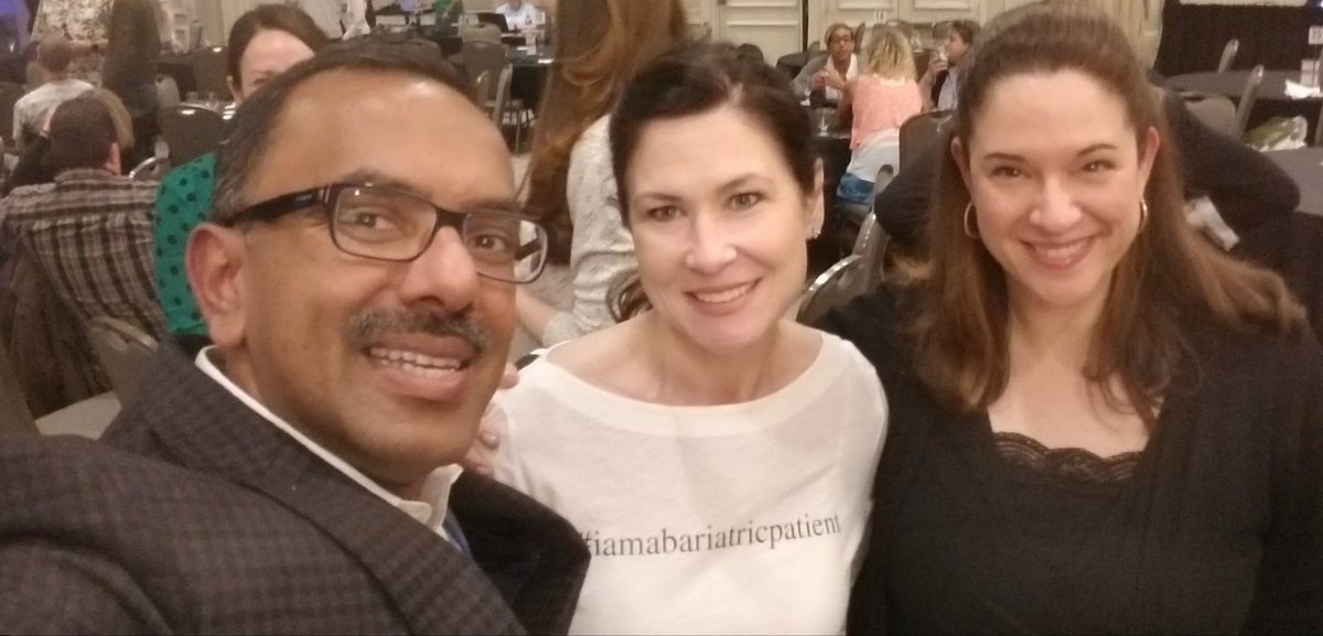 JeanineMSherman's tweet photo. J&amp;J Chief Medical Devices Director Dr. Jijo James and Communications Leader @DevonEyer Had a goal to bring #obesity advocates for the first time to the #HealtheVoices19 Conference. Ty J&amp;J for recognizing the importance of our advocacy and for engaging with us discussing #stigma https://t.co/NrH5IGsYMm