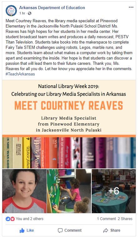 nortnik's tweet photo. Super proud of @CourtneyDawn77!! She brings an amazing spirit of innovation and creativity to Pinewood! ##pespower #PowerUp https://t.co/DmJv8aZj5e