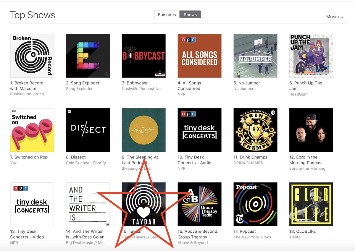 Apple Podcast Top Charts