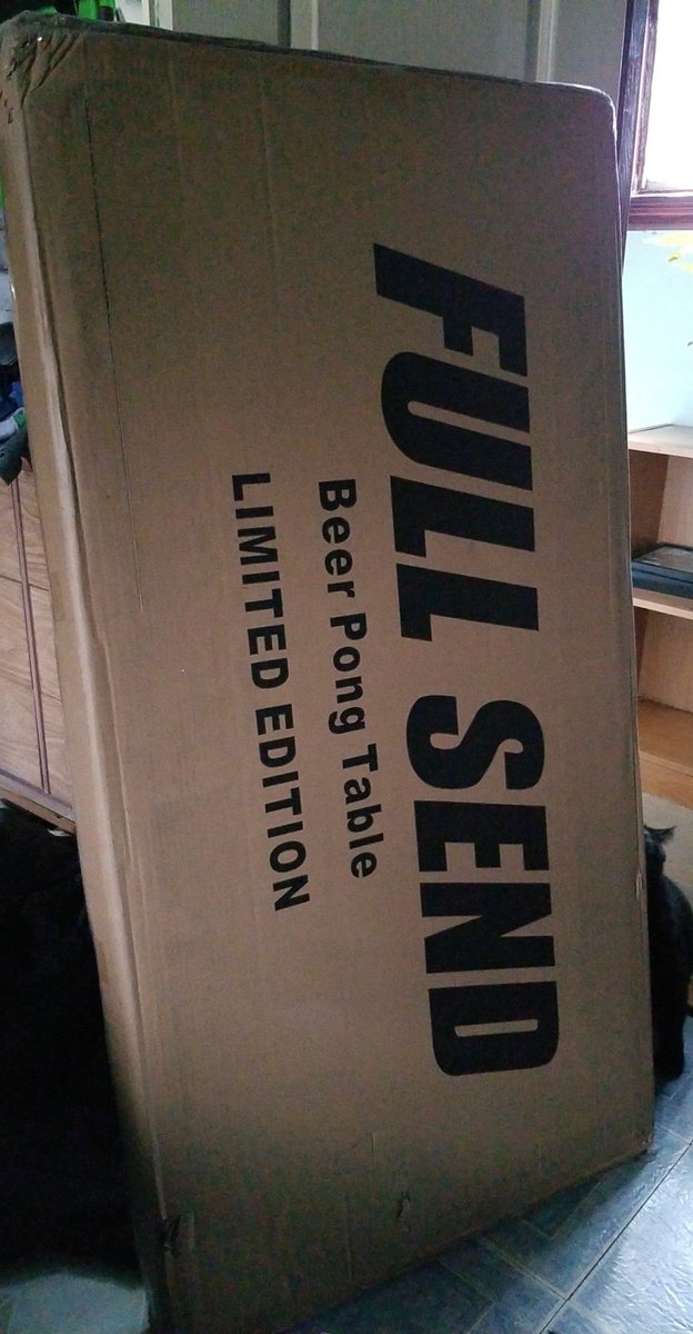 casualGodd's tweet image. Sooo hype my fullsend beer pong table came in ty @NelkFilmz