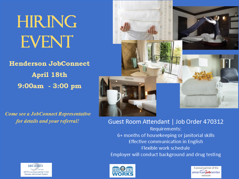 EmployNVSouth's tweet photo. Hiring Event April 18th at Henderson JobConnect 
#HiringEvent #JobConnectLV https://t.co/Ipi4xfne57