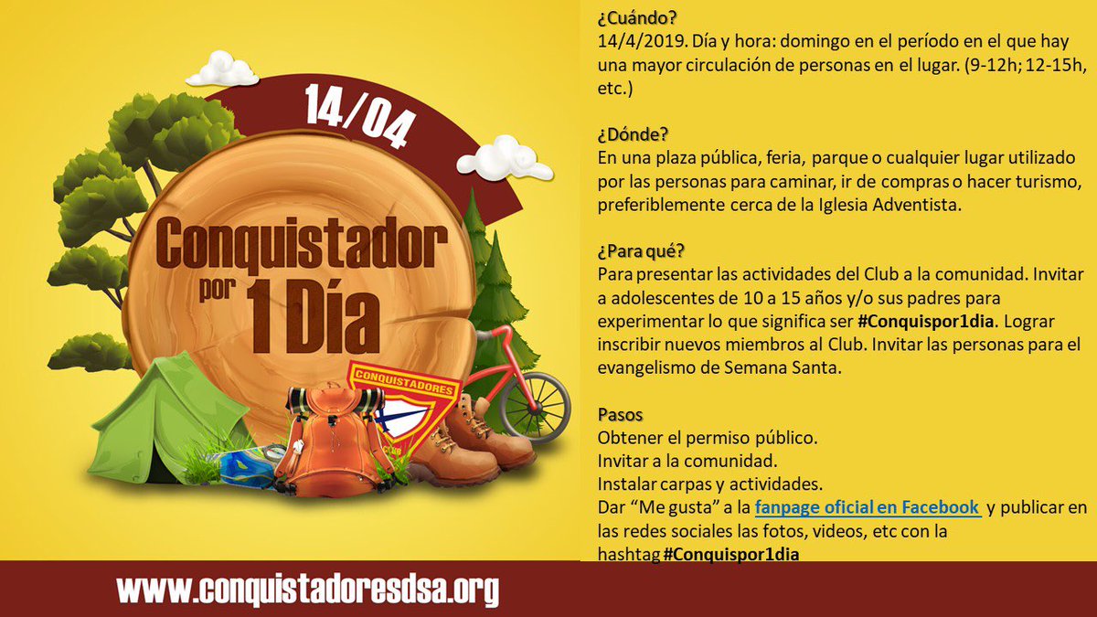 Que es “Conquis por 1 día”?
Participa con tu Club