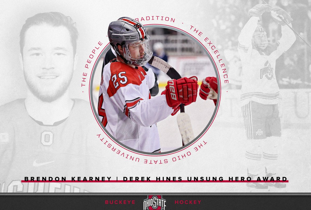 OhioStateMHKY's tweet photo. 👏Congrats to Brendon Kearney! 👏

The Buckeye senior is the recipient of the 2019 Derek Hines Unsung Hero Award.

#GoBucks #KearneysCorner https://t.co/oppnXkivuJ