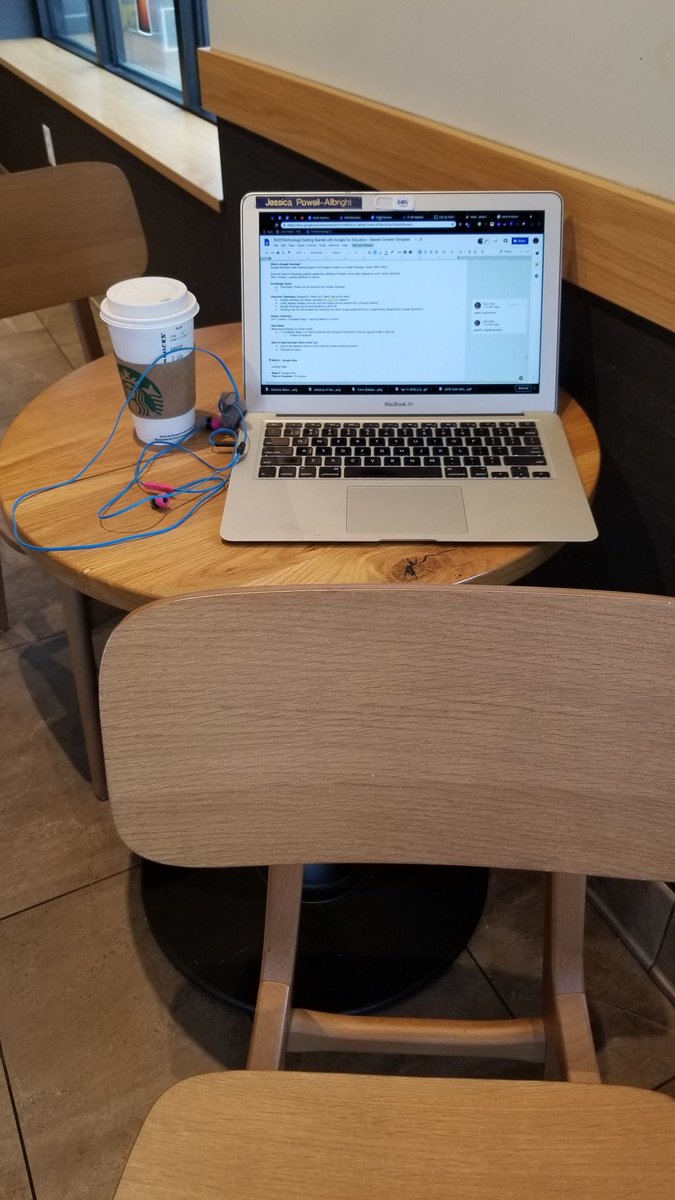 SimplyEdTech's tweet photo. When you get to work from @Starbucks with your music jammin' and your chair flipped around for ultimate comfort, you KNOW you are in the right place in life. #friedfan #dreamjob #chillatwork @friEdTechnology https://t.co/WBgESEkzo3