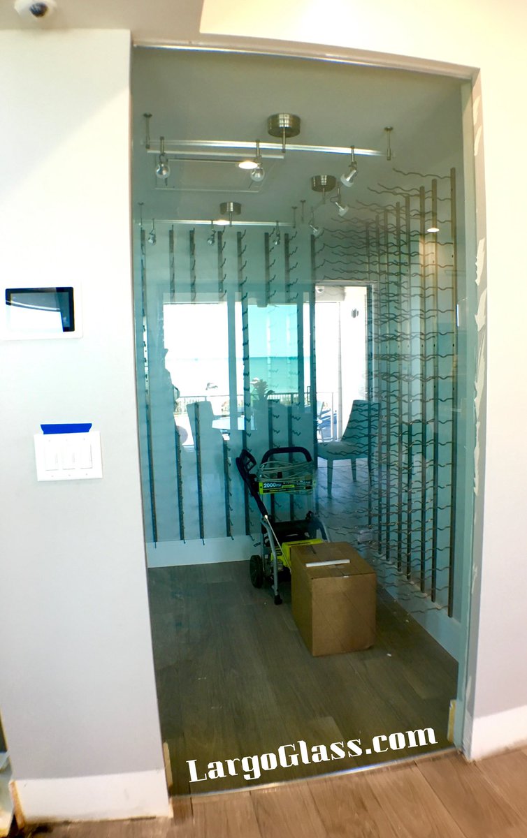 LargoGlass's tweet photo. Climate Control Wine Room 
3/8” Clear Tempered 
Pivot Hinges 
Brushed Nickel Hardware 
#wineroom #homedecor #floridadesign #largoglass #redingtonbeach https://t.co/3AN6vjbzX8