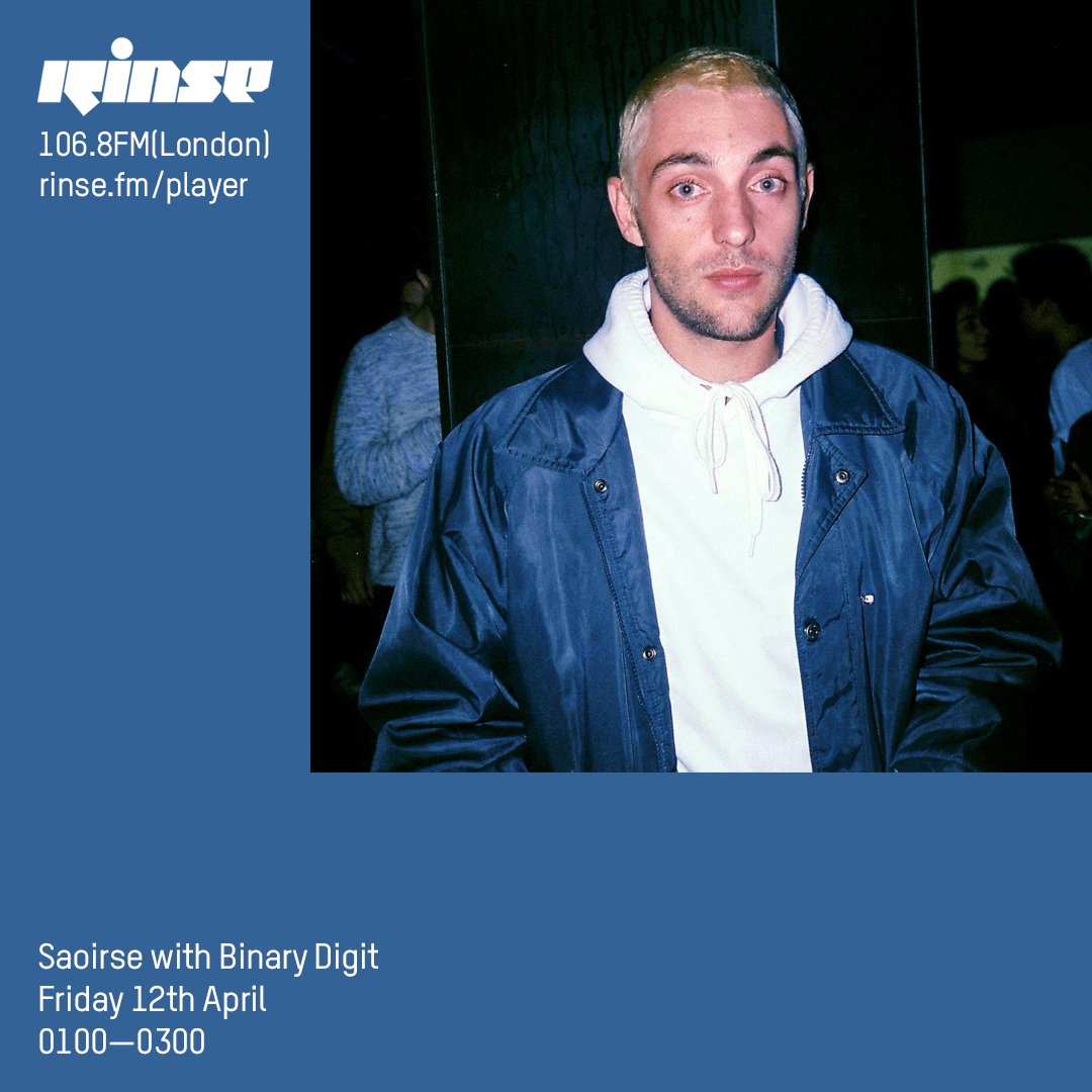 RinseFM's tweet image. Up next it's @SAOIRSE_MUSIC with #BinaryDigit on rinse.fm/player &amp;amp; 106.8FM #RinseFM