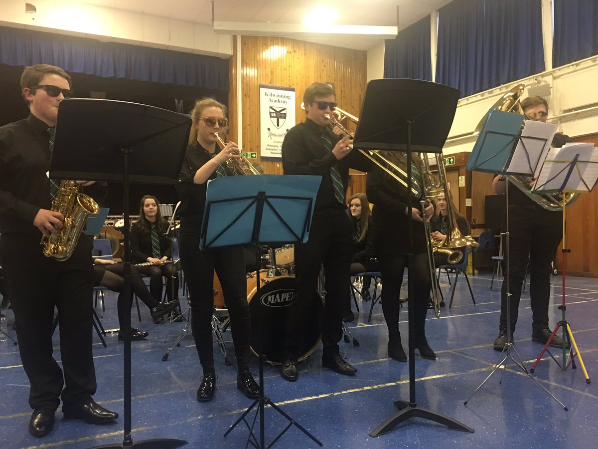 Anthea_Dickson's tweet photo. Thanks to @CafeSolace team for letting me off the clearing up tonight to get to hear the @nacmusicservice #SeniorConcertBand play ahead of the @NCBF_festival #finals this weekend. Wow! #soaccomplished. With @PGibsonSNP #GoodLuck to the 3 concert bands from @North_Ayrshire ๐๐ ๐ https://t.co/hpFLMyi38c