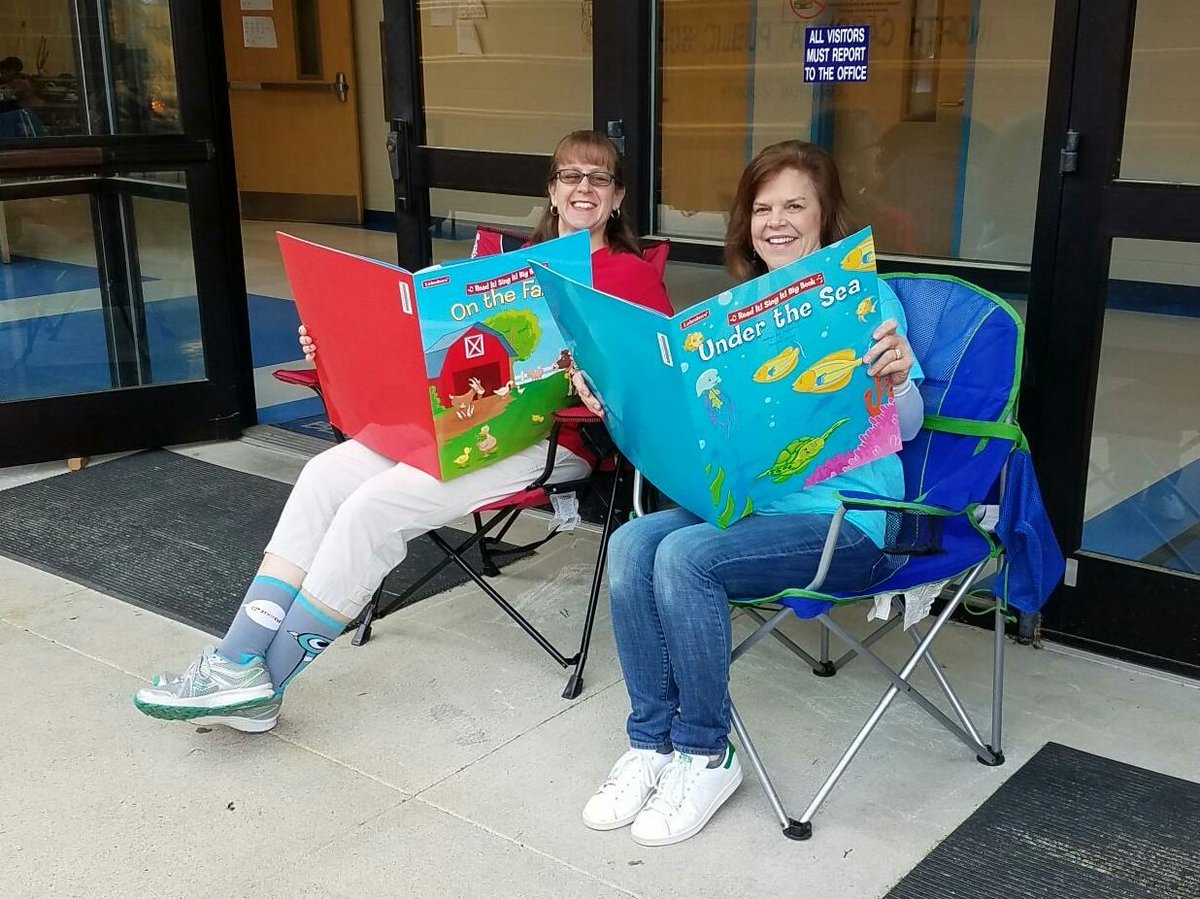 Read for Life Day at Benson Elementary School.  We started reading to our students when they got off the bus this morning. <a href="/BensonElem/">Benson Elementary</a>