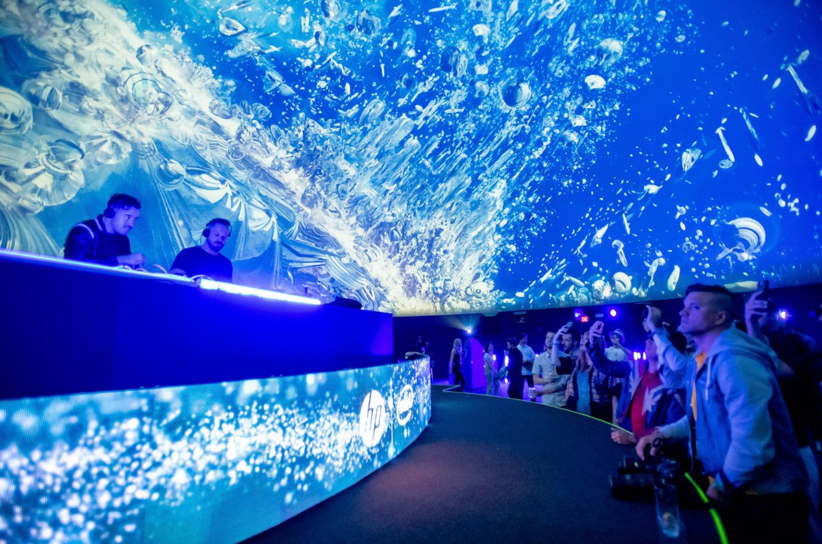billboard's tweet image. See @RufusDuSol's immersive #Underwater video at #Coachella's HP Antarctic Dome blbrd.cm/PCCuAQ
