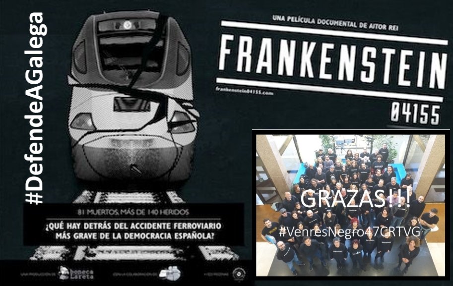 DefendeAGalega's tweet photo. 104 Venres Negros despois👇
Un venres máis de loito e van 47... Grazas a tod@s por acompañarnos, oxalá poidamos ver máis cedo que tarde @FRANKENST_04155 na tele de todas. Quedou claro que, se é polos cartos, #OEuroPoñémoloNós #VenresNegro47CRTVG https://t.co/Y6FzlHBX8m