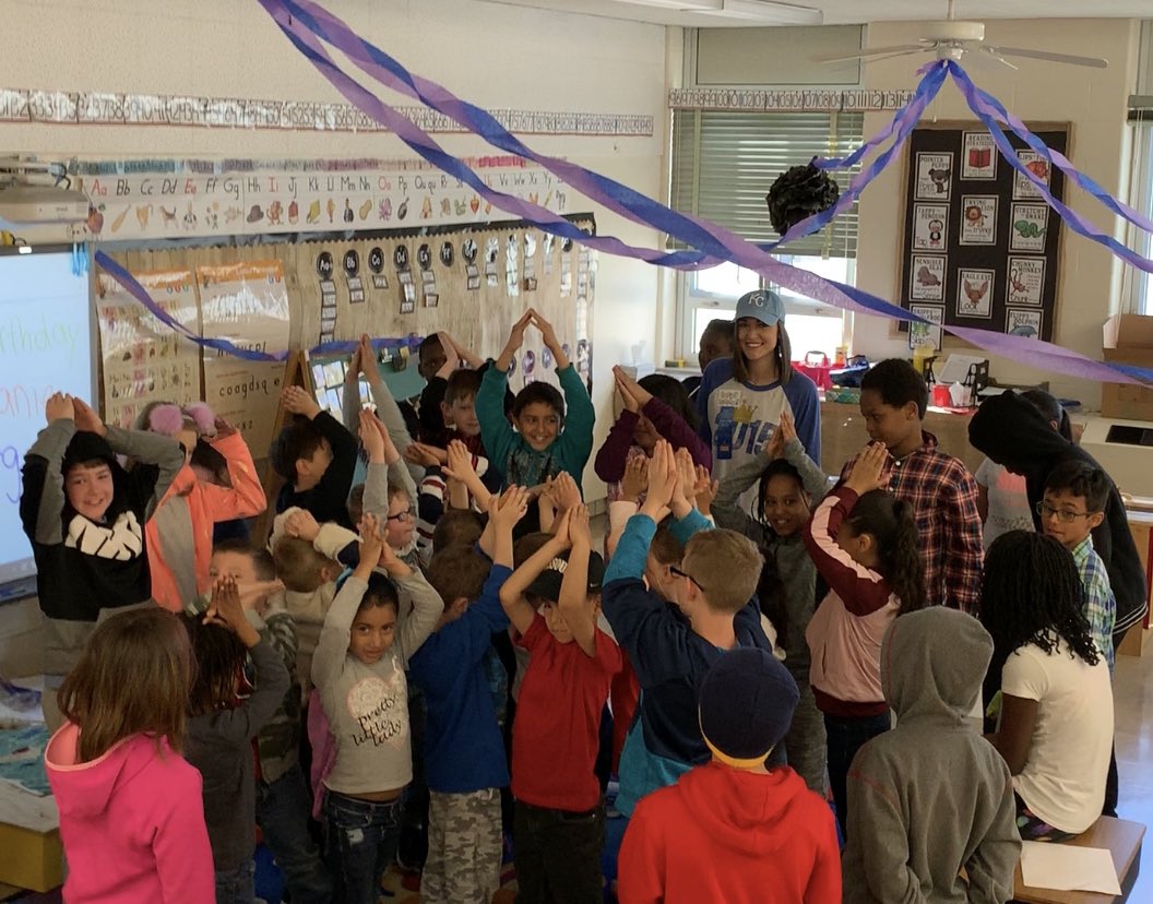 MrsSouthwood's tweet photo. We were so excited to celebrate @Miss_Wiberg birthday today during reading buddies! We are so grateful for you and all that you do for @BREMustangs! We love you! #WeBelieveinBRE #BREFamily https://t.co/qqXWJXMte6