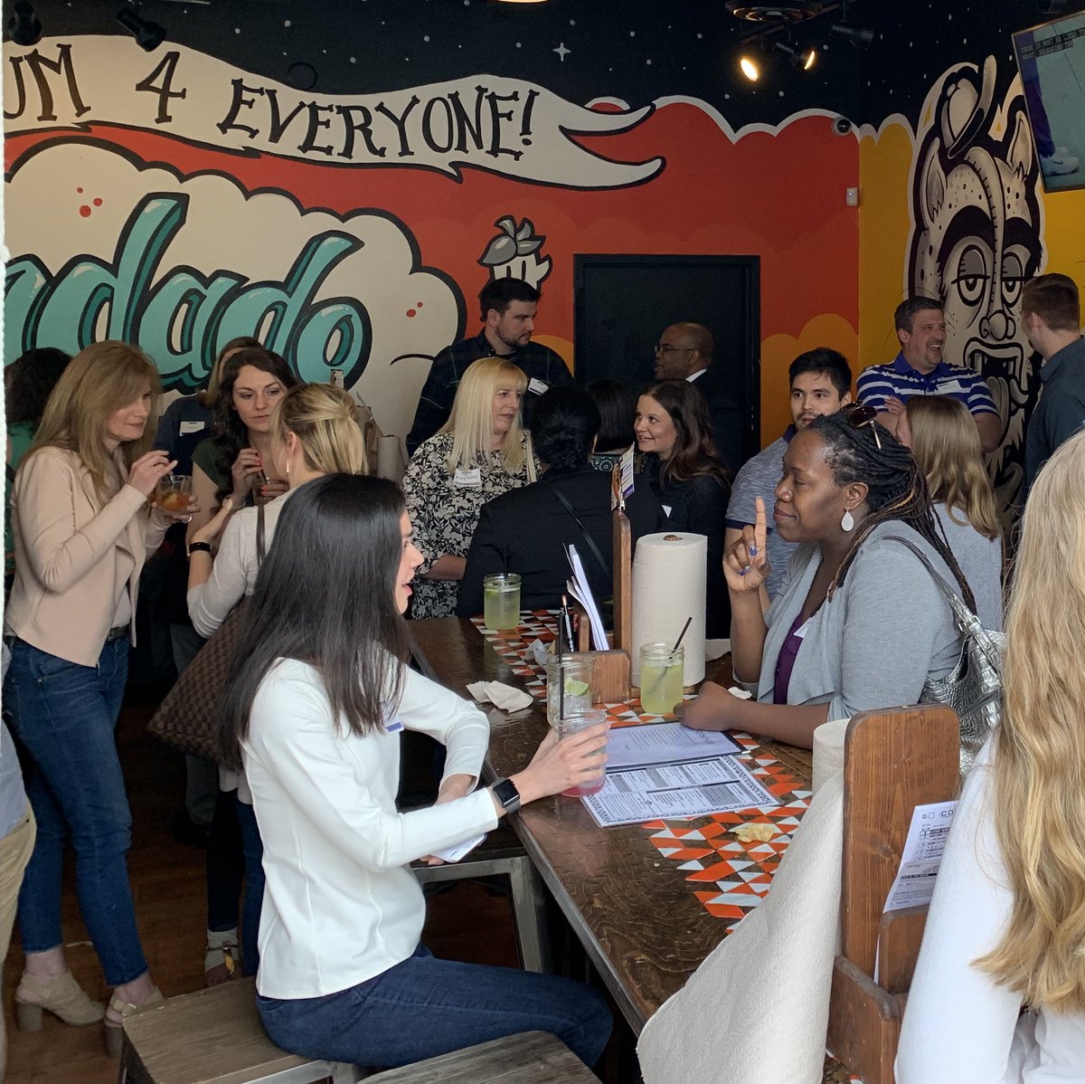 CapLawAdmission's tweet photo. Weโre having an absolute blast at #CondadoTacos for the first night of #AdmittedStudentWeekend! Welcome to @CapitalLaw!
#CapLawASW2019 #ExperienceColumbus #Downtown #Columbus #Ohio #LawSchool https://t.co/SrznGfG5tI