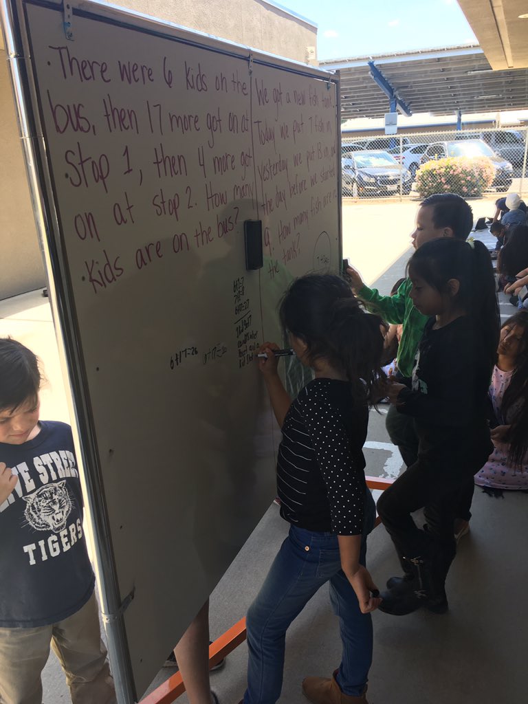 kcmommyoftwo's tweet photo. A little outdoor math challenge on a Friday. #olivepride https://t.co/SsVpsR9u8w