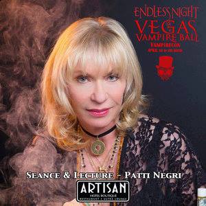 PattiNegri's tweet photo. Friday, April 19th and Saturday, April 20th, join me in Vegas for @EndlessNightPro Vampire Ball #VampireCon 2019! Get 10% off VampireCon when you use my promo code: PattiLV2019! #medium #vampire #entertainment #Vegas @LrmPublicity #LRMPublicity @FatherSeb https://t.co/IwJ8ia4kvw https://t.co/EYdUQpMxhx