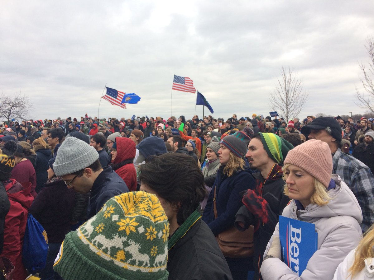 emilie_burditt's tweet photo. “We will pass a Medicaid for all,” said #BernieSanders as the crowd chanted his name “#Bernie #Bernie #Bernie” @Badger_Project_ #FeelTheBern #BernieinMadison #Medicaid https://t.co/hu8EmJlrzh