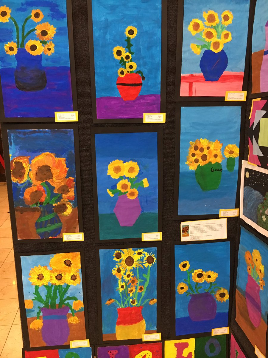WilliamSelak's tweet photo. Congratulations to Grade 5 students and Ms. Covington &amp; Ms. Reger on the amazing artwork. Your hard work and determination is evident. Come see all the fabulous student artwork at Westfield Montgomery mall. https://t.co/K79i61FHQY