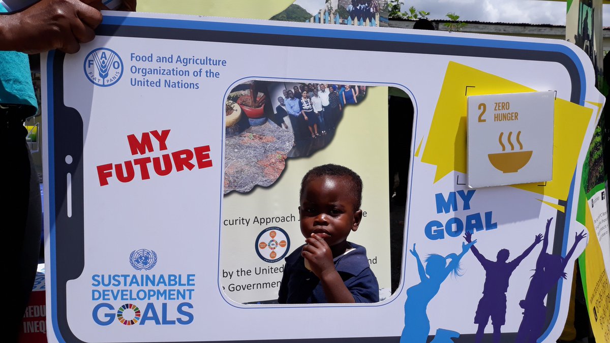 UNJamaica's tweet photo. UN JA's 1st joint project showed visitors at this agro-econ fair (apr 9) how we intend to build resilience to food, income &amp; water insecurities by helping farmers access water, &amp; small biz access grants &amp; training. This is how we do security #HumanSecurity #CleanWater #ZeroHunger https://t.co/DfQp0bXa65