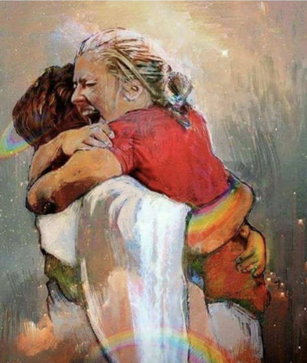 MarcMero's tweet photo. This has to be one of my favorite pictures! It’s titled “First Day in Heaven” I think of my loved ones that have passed on and then I think of me! What a glorious day this will be! #Faith #Hope #Jesus https://t.co/6vVdG2q4wv
