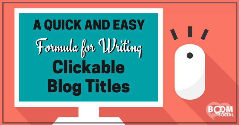 ammr's tweet photo. A Quick and Easy Formula for Writing Clickable Blog Titles.  https://t.co/XjPXRqd5h8 via kim garst #socialmedia https://t.co/w3w4L6MCHd
