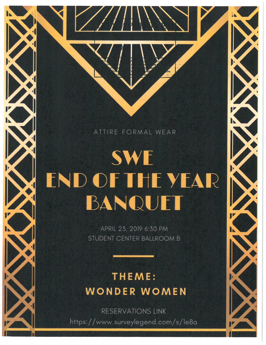 ncatswe's tweet photo. Join us in our Inaugural End of the Year Banquet! Fellowship, get some dinner, potentially earn awards and meet our incoming Executive Board! 
Link is below to sign up 
https://t.co/fGpALL1pNw https://t.co/yh6GMgxjwN