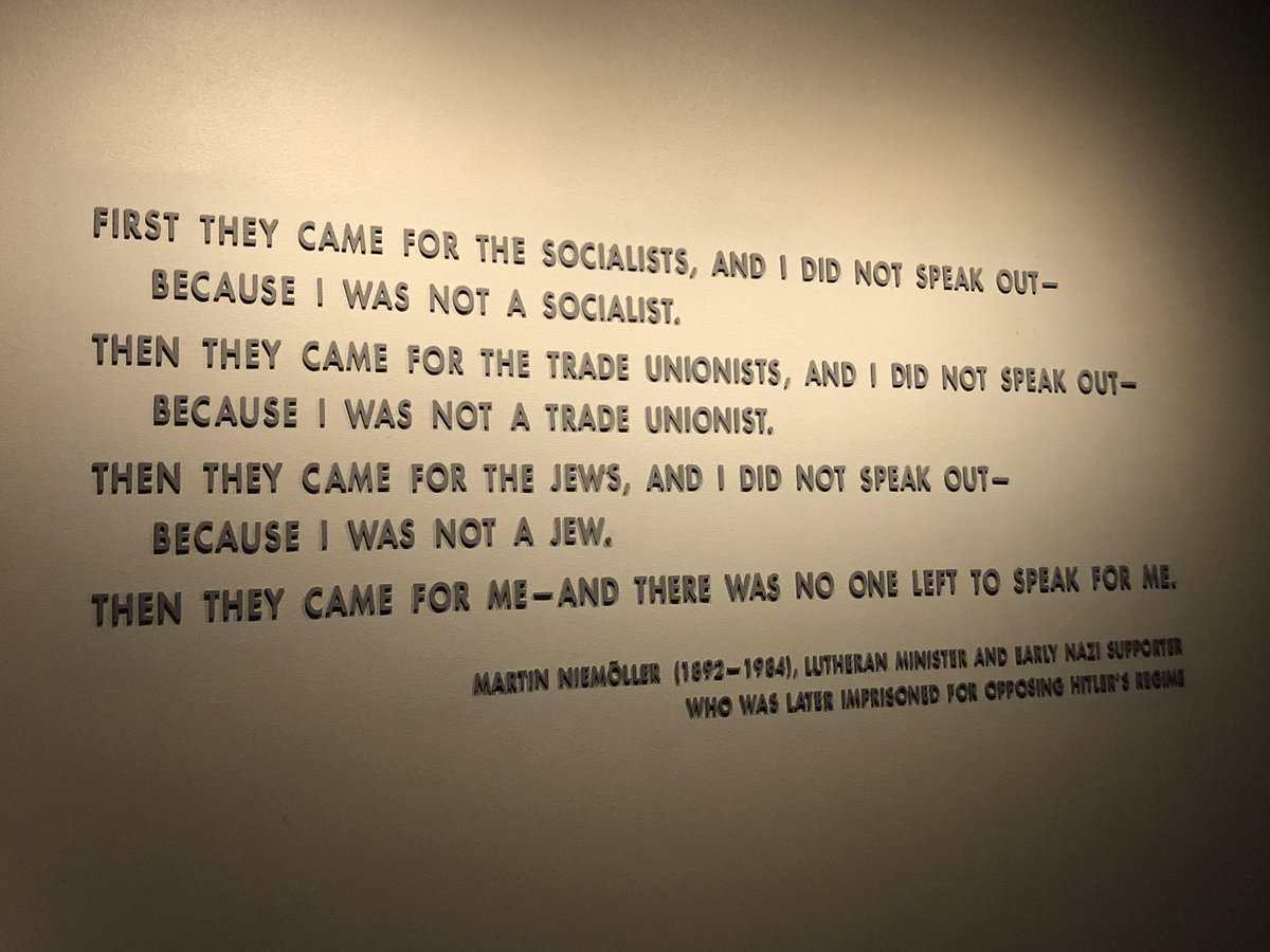 Members of Congress have a duty to respond to the President’s explicit attack today. @IlhanMN’s life is in danger. For our colleagues to be silent is to be complicit in the outright, dangerous targeting of a member of Congress. We must speak out. “First they came...”