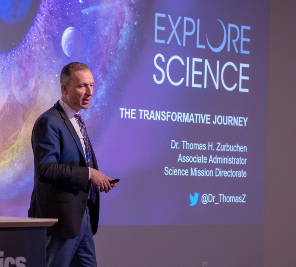 Dr_ThomasZ's tweet image. I had a great Friday visiting #SpaceDynamics Laboratory in Utah. I met with student &amp;amp; professional researchers, talked with them about #NASAScience &amp;amp; spent time with Dr. Michael Taylor – the lead of @NASASun’s newly selected mission to study space weather: go.nasa.gov/2GaWZrT