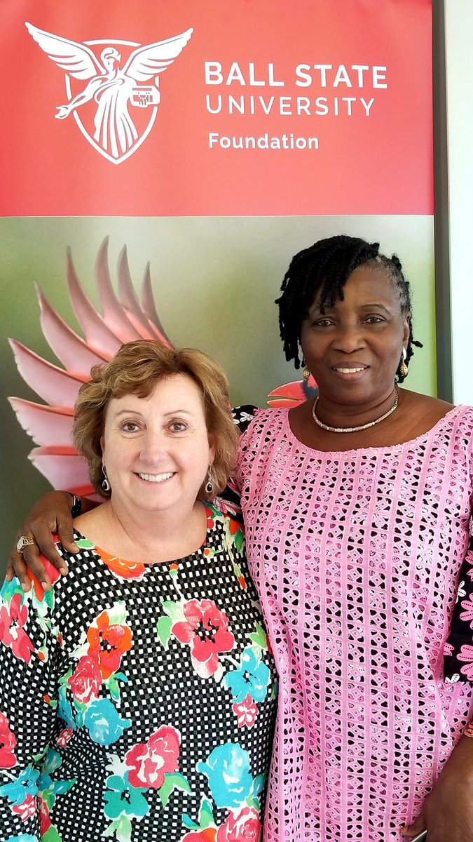 My commute to <a href="/BallState/">Ball State</a> for the <a href="/CASEIndiana/">CASE Indiana</a> conference = 1 hr. Stella flew in from her home in Nigeria &amp; 22 hours later she's expanding her higher acknowledge like me. #LifeLongLearning #educationKnowsNoBoundaries