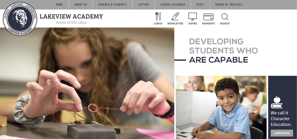 Lakeviewacad's tweet photo. Check out our new and improved website! #lakeviewacademy #lakeviewAcademylions #newwebsite #bestschoolever https://t.co/OW0SQwho6f
