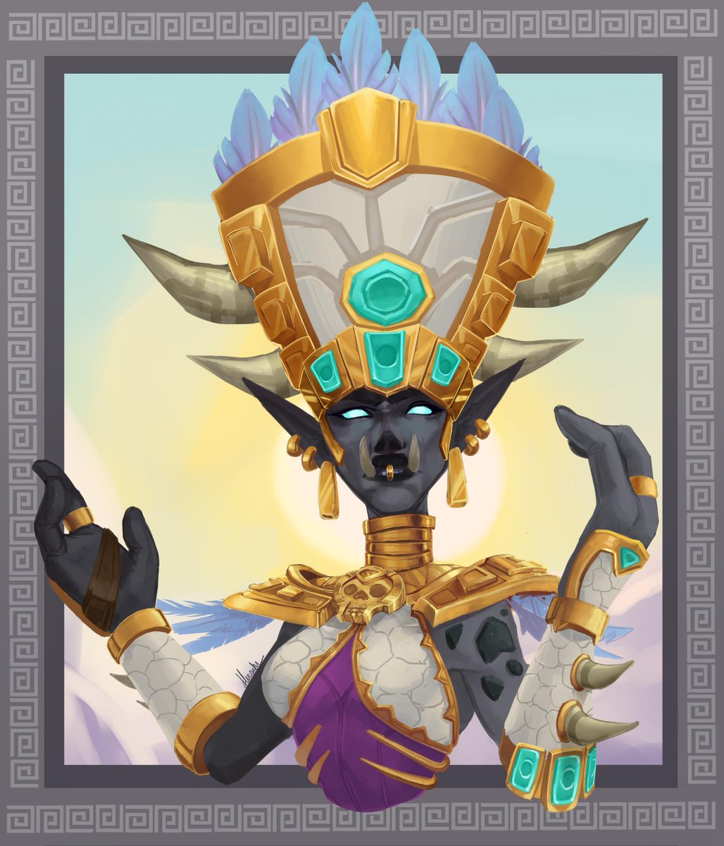 Hirschy1990's tweet photo. So i finished another drawing #digitalart #talanji #princesstalanji #wow  #trollwow #worldofwarcrat #digitalpainting #zandalar #zandalaritroll  #chile #stgo #instachile https://t.co/KpBqTmIqg4