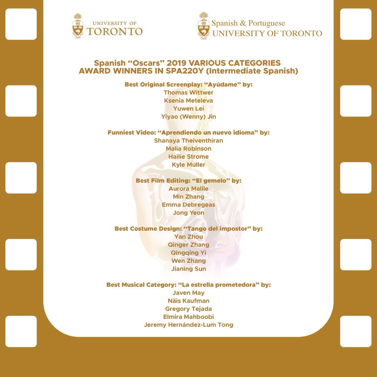 spanportuoft's tweet photo. Here are the winners of the 2019 Spanish Oscars!! (1/2) https://t.co/R4uVS4Xv8z