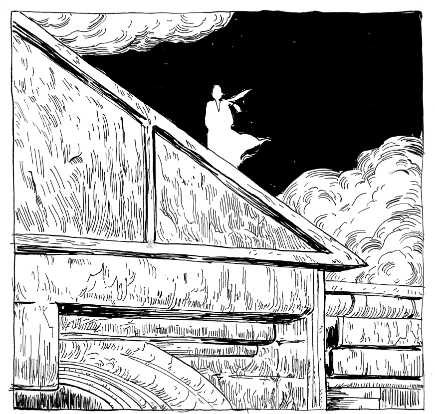 I can feel my building drawing and crosshatching skills slooowly leveling up (I have to redraw an older page tho, since i hate how it drew it now lol) 