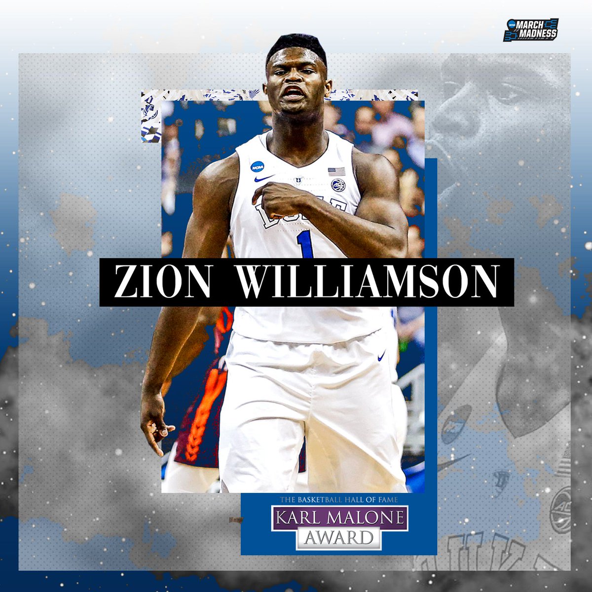 Best power forward in the country? That title belongs to Zion Williamson!

Congrats to @ZionW32 on earning the #MaloneAward! 🏆