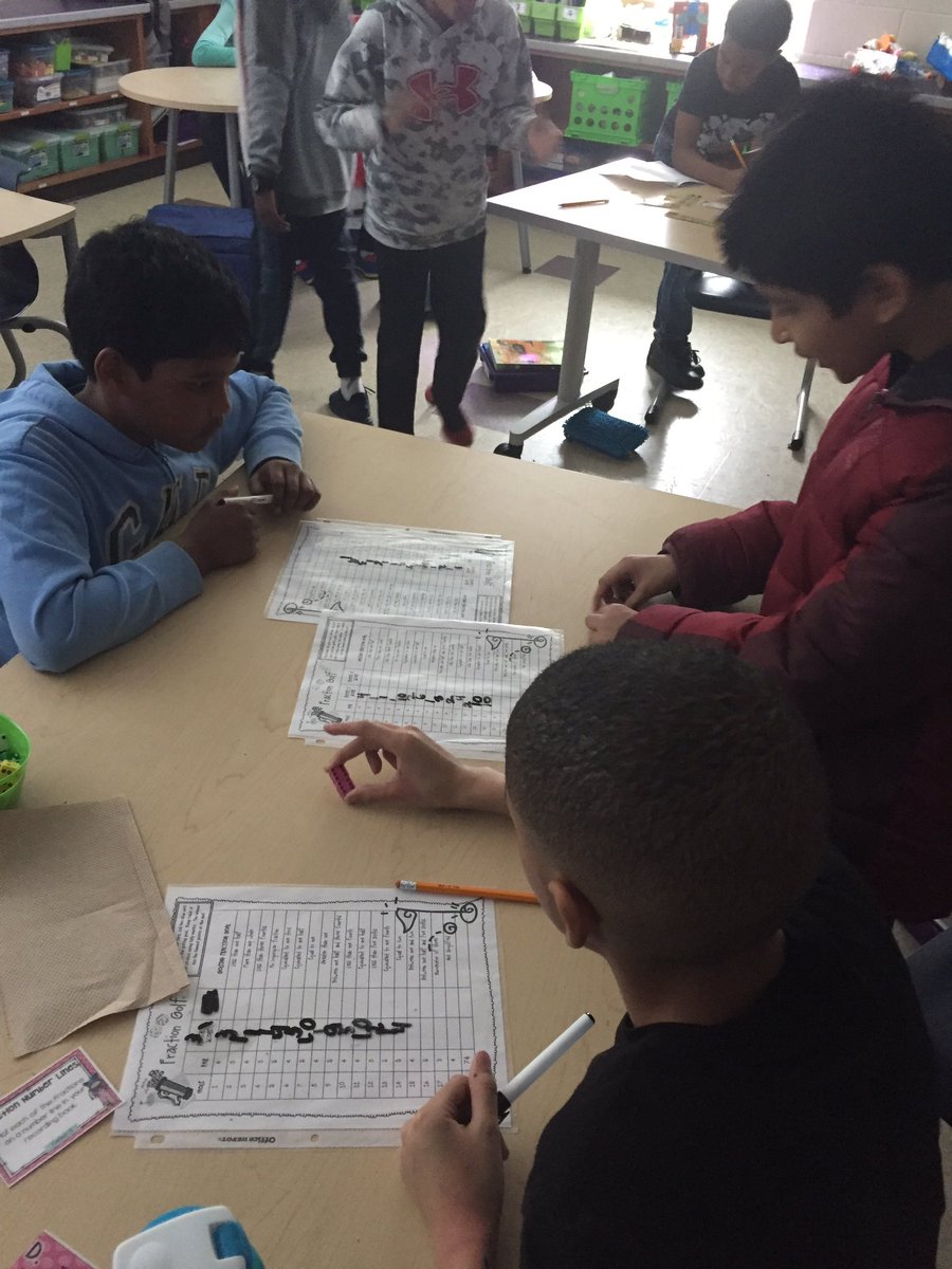 MrsReider1's tweet photo. Ss did a fabulous time during fraction centers: equivalent, comparing, number lines, models, math writing and vocabulary! @LyonsMill @BCPSMATH https://t.co/k4aaDXZJzv