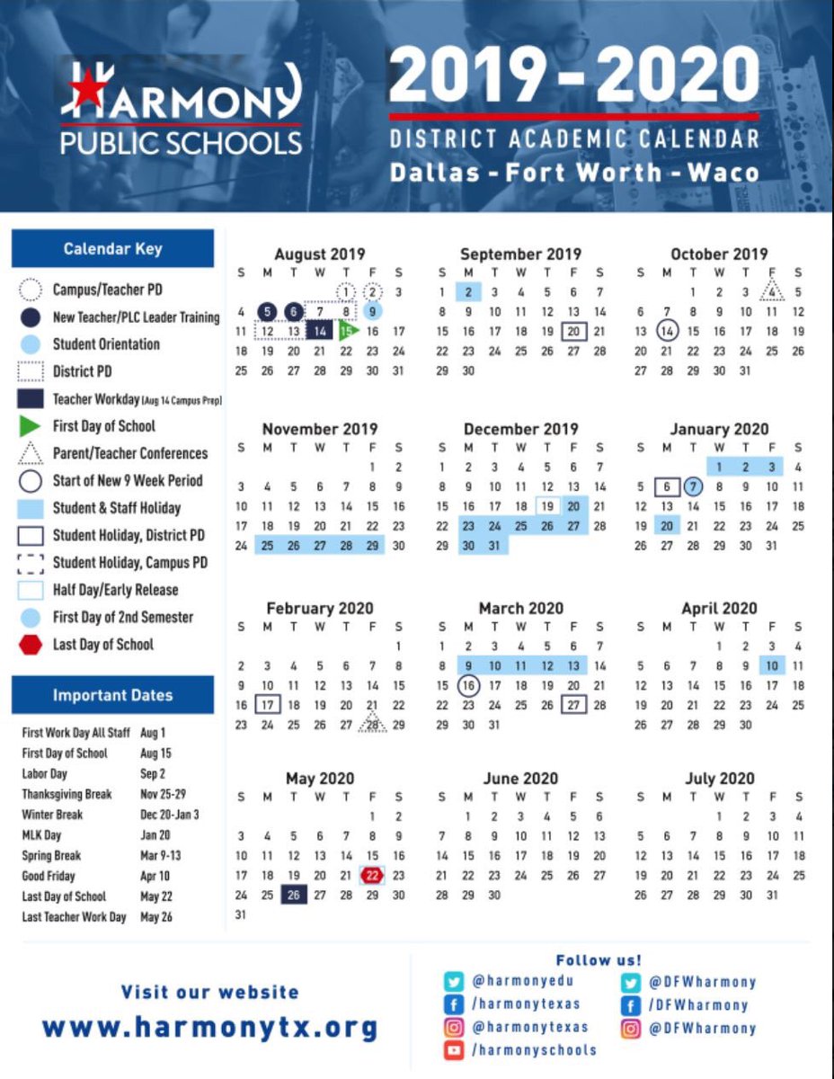 Please see our 2019-20 Harmony DFW District Calendar! #Harmony4Me