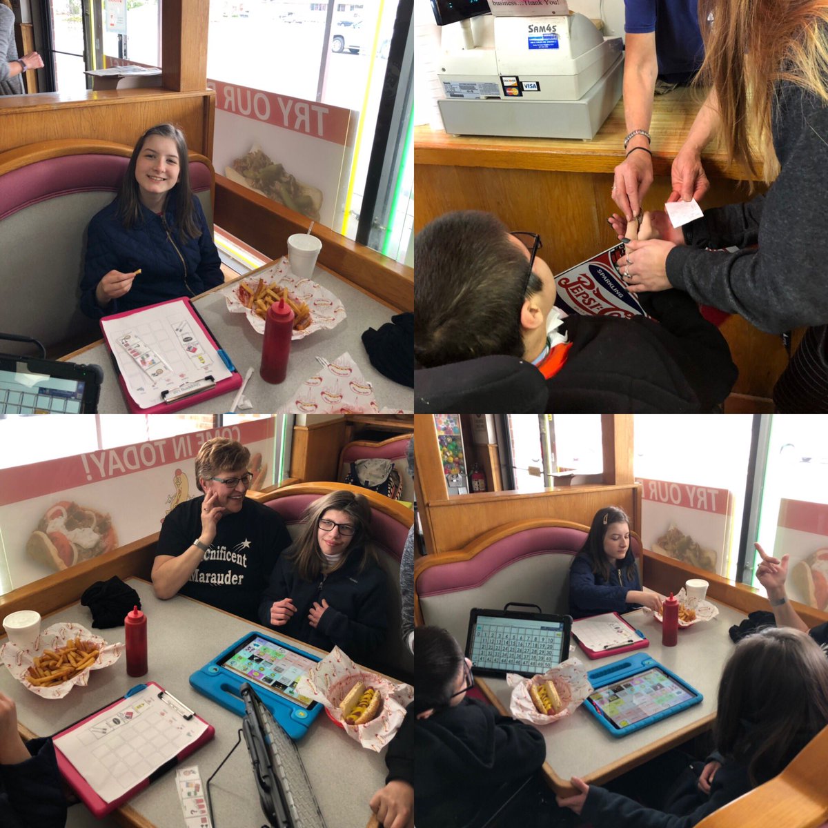 mslynchmac's tweet photo. Students loved getting a snack at Heffys, and ordering and paying independently and socializing with their friends! #communitytrips #independence @D23MacArthur https://t.co/fi0FIFItRn