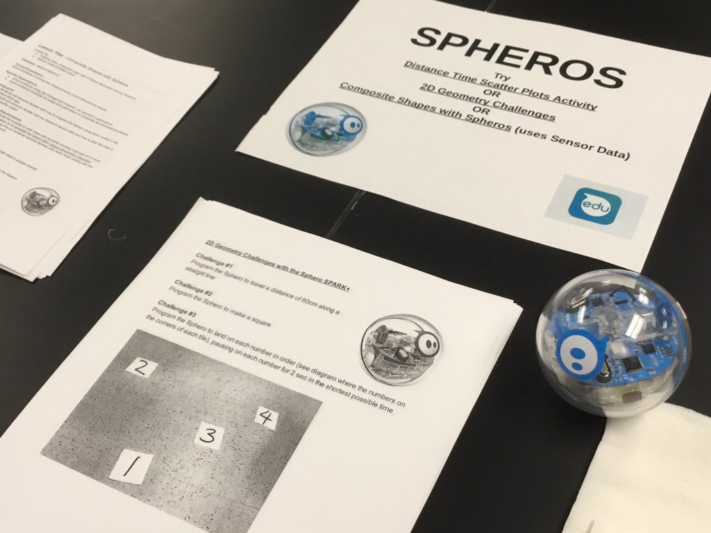 OttawaLouise's tweet photo. Had a great time today with @PatriciamClark @LisakDubravka and @DianneDreef talking robots and coding at the #osstf @ocdsb math pd. Presenting some learning outcomes of the #codexplosion #tllp from @EOMNews . https://t.co/UhkUmeYSt2