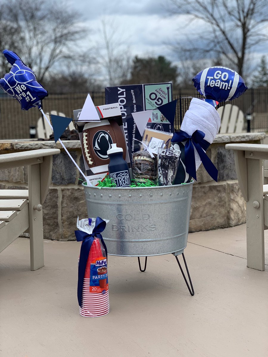 RetreatStateC's tweet photo. Come by this weekend, tour our property and be entered to win this awesome Penn State basket valued at $150!! 🔵⚪️ #bluewhiteweekend https://t.co/cBoqfwXYux