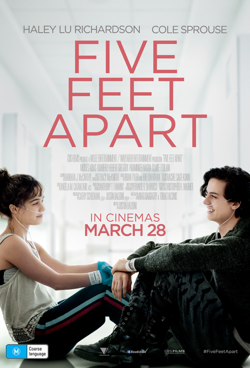 Come into the cinemas NOW to see #FiveFeetApart, a beautiful #romance movie about two teenagers living with cystic fibrosis. Book now bit.ly/2X2VSRC