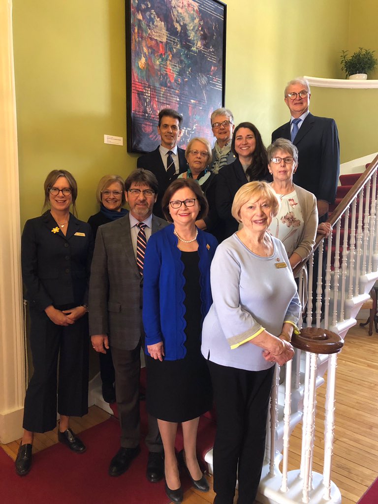 judy_foote's tweet photo. Staff at GH joined us in wearing blue to help raise awareness of @ChildAbuse. #GoBlueDay2019 for @Miles4SmilesNL. Pleased to host 4 lunch GH volunteers, during #VolunteerWeek2019, who also wore blue. Contact vol coordinator Beverly.d.dawe@gmail.com or call 693-5070 to vol at GH. https://t.co/KwJ7JXp39F