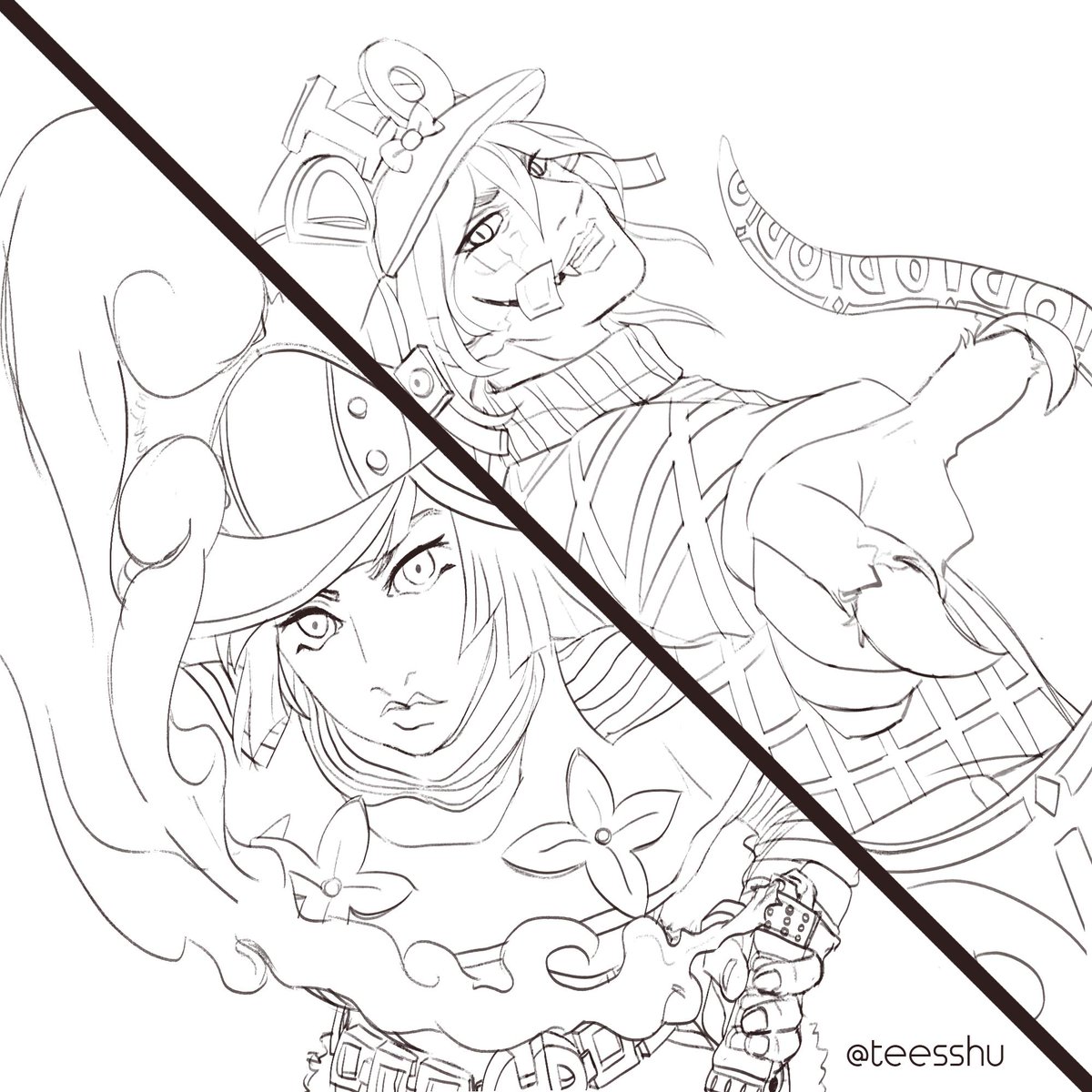 Diego Brando x Hot Pants collab with @lettuce_and
I made the sketch/lineart and she colored them beautifully ๐โจ
#jojo #jjba #sbr #dinopants #diegopants