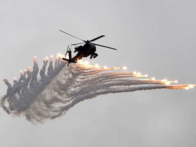 BOEING APACHE AH-64E These attack helicopters will be inducted by IAF by July 2019 in batches. A total of 22 longbow attack choppers will be the most advanced version of the US based Boeing Systems, capable to take attack on ground and air to air combats. Beast!