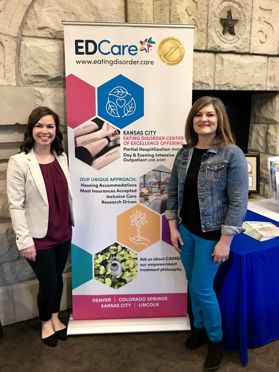 EDCareDenver's tweet photo. So proud of our Registered Dietitians! Today at the @KS_Dietitians 2019 Conference Katelynne presented on "Going Head to ED: Addressing Ambivalence in Nutrition Counseling" and Ariel received the Young Dietitian of the Year award!

#KSAND19 #RDNconf #EDCare #NourishingSuccess https://t.co/HHiXVk2meB